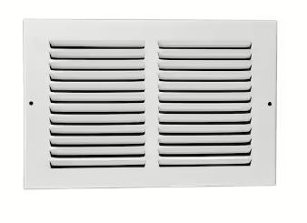 Cubierta de retorno de ventilación de 10" x 6" - Aire de 2 vías - Techo y pared - Blanco