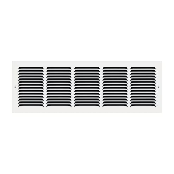 Everbilt 24 in. x 8 in. Steel Return Air Grille – White