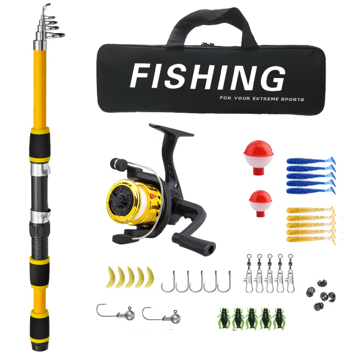 Ultra-Light Travel Fishing Rod & Reel Combo Kit