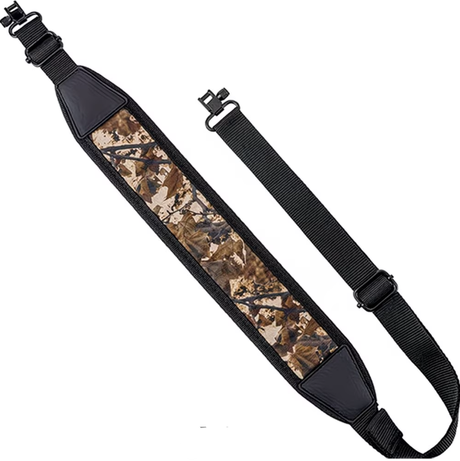 Adjustable Padded Rifle Sling with Steel Swivels