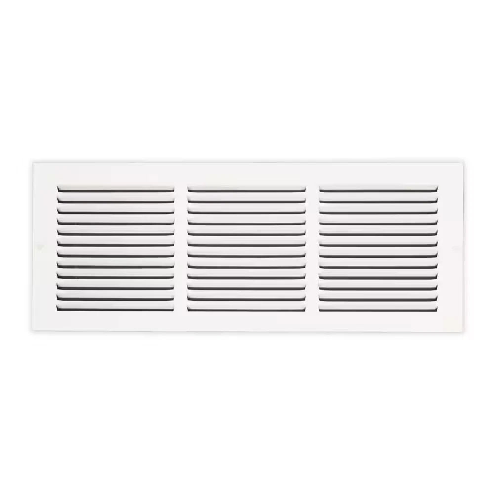 Everbilt 18 in. x 6 in. Steel Return Air Grille Vent Cover – White