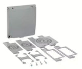 Cubierta plana resistente a la intemperie, metálica, de 2 unidades, color gris