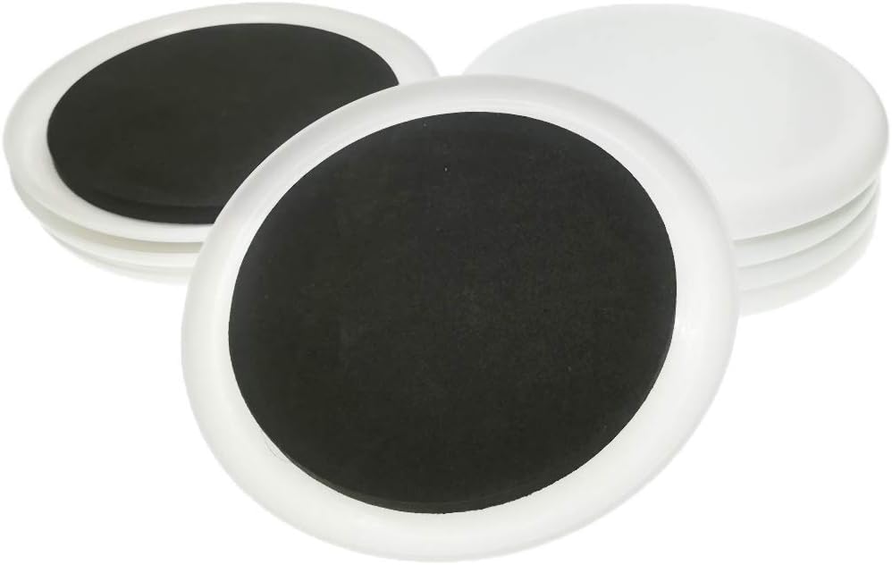 Juego de deslizadores para muebles para mover alfombras fácilmente (paquete de 8), color blanco 