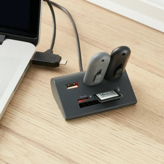 Adaptador de lector de tarjetas de memoria, 3X USB, SD, MicroSD, CompactFlash, MMC/Micro/Mobile