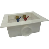 DU-ALL Dual-Drain Washing Machine Outlet Box - Quarter-Turn Valves