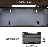 Jeep Heavy-Duty Front Bumper with Red Accents, LED Lights & Winch Plate - Vijay