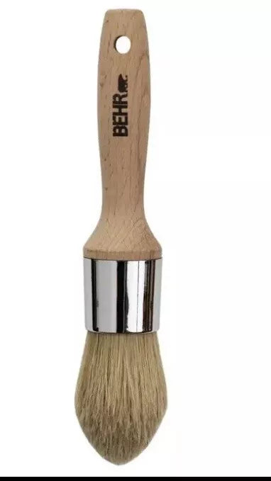 Behr Chalk Decorative Round Wax Paint Brush 2.5"H X 1.75"W Natural Bristle