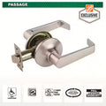 Universal Hardware Commercial 2-3/4 in. Satin Chrome Light Duty Passage Lever door handle