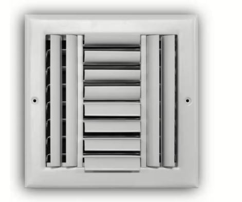 Everbilt 8x8" 4-Way Air Vent Register Ceiling & Wall Actual Dimension 9.75" X 9.75 white