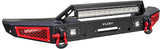 Jeep Heavy-Duty Front Bumper with Red Accents, LED Lights & Winch Plate - Vijay