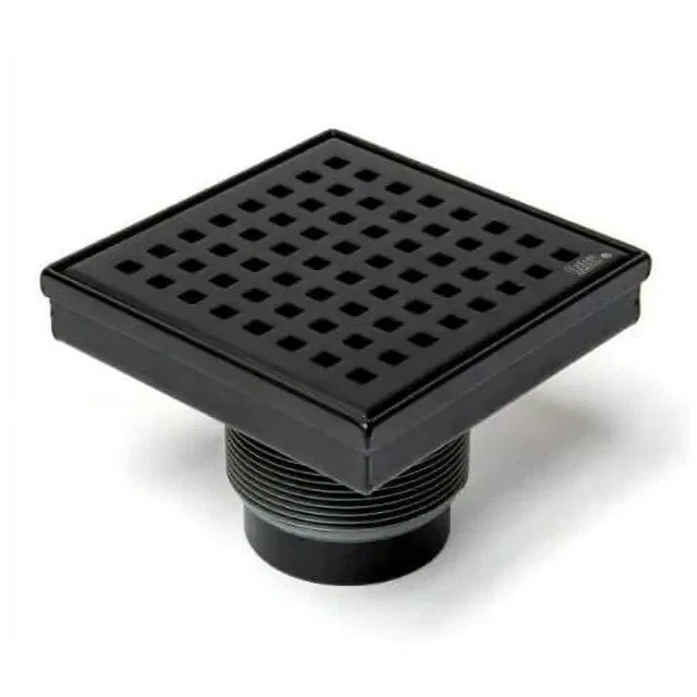 Square shower drain 6 inch matt black