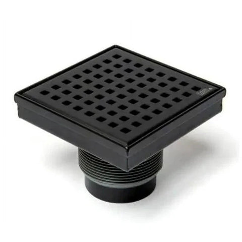 Square shower drain 6 inch matt black