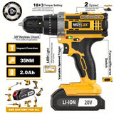 20V Cordless Drill & Home Tool Set Kit - 136 parts