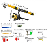 Ultra-Light Travel Fishing Rod & Reel Combo Kit