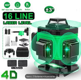 4D 16-line 360° Auto-leveling Luxury Laser Line Level Tool & Kit