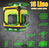 4D 16-line 360° Auto-leveling Luxury Laser Line Level Tool & Kit