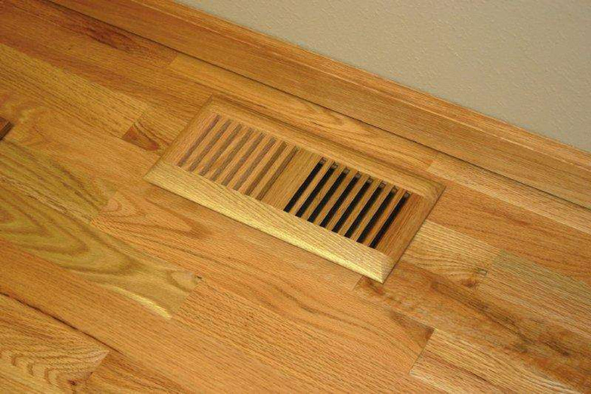 Hardwood Oak Floor Vent Register Cover 4x10"