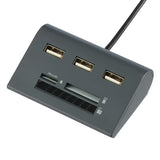 Adaptador de lector de tarjetas de memoria, 3X USB, SD, MicroSD, CompactFlash, MMC/Micro/Mobile
