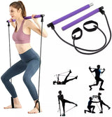 Kit de barra de pilates portátil Banda de resistencia y palo de ejercicios