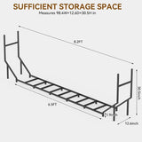 8.2' Heavy-Duty Indoor & Outdoor Firewood Rack