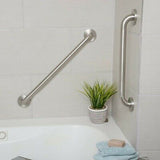 Straight Shower Grab Bar - 36" Safety Bar - Stainless Steel - Peened -
