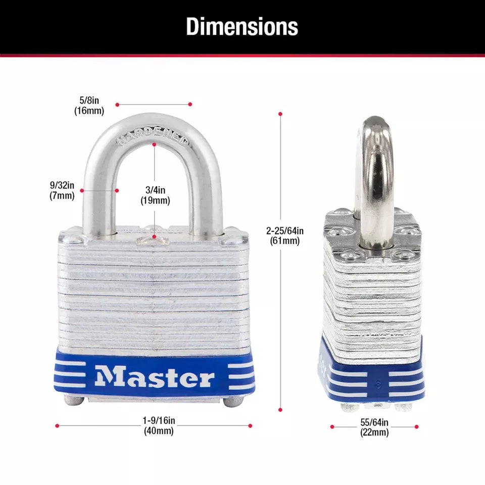 2 pack Master Lock 2.4" Padlock